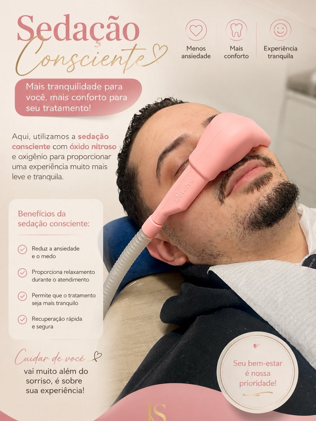 Sedação consciente durante atendimento odontológico