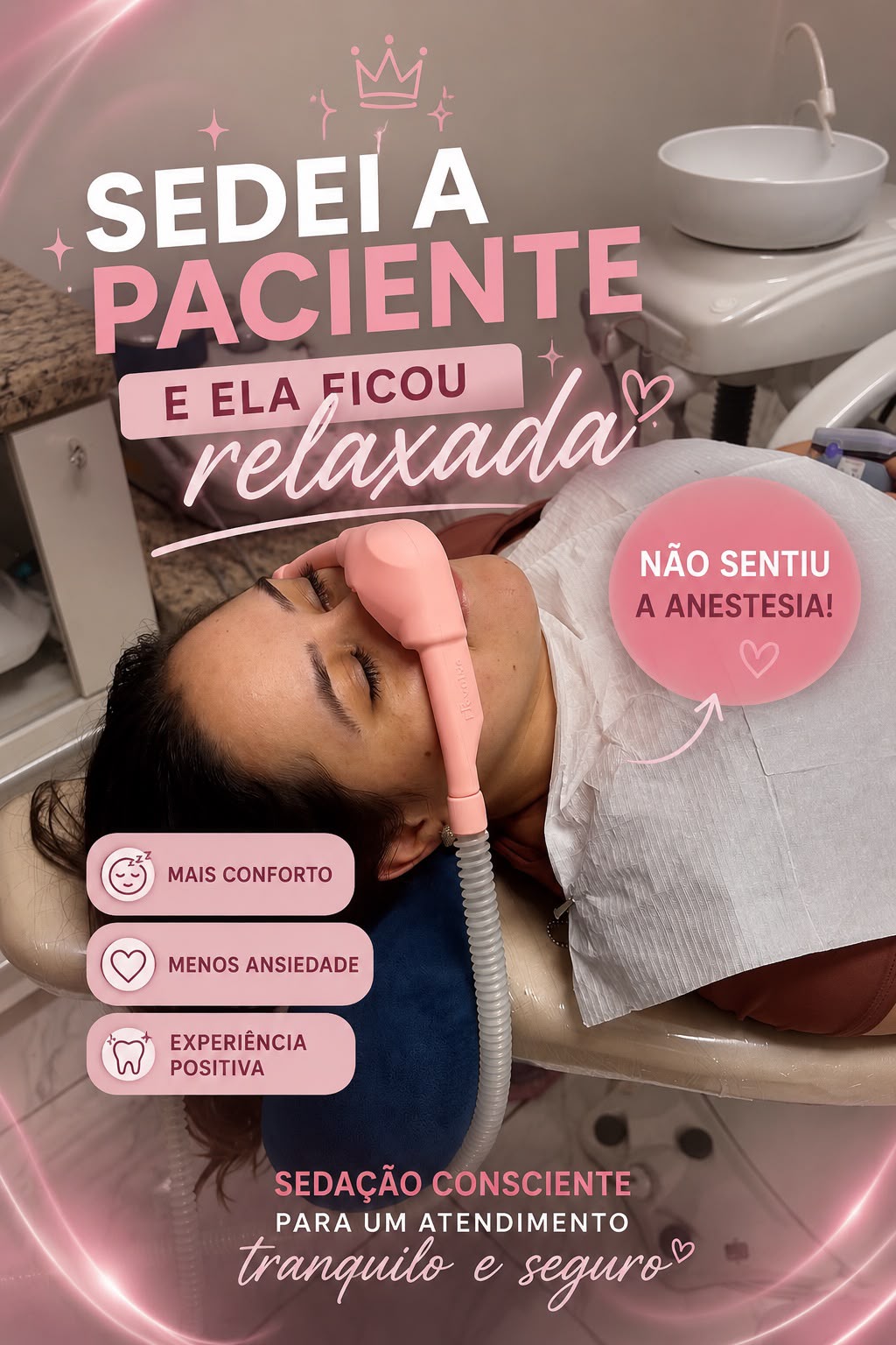 Sedação consciente durante atendimento odontológico